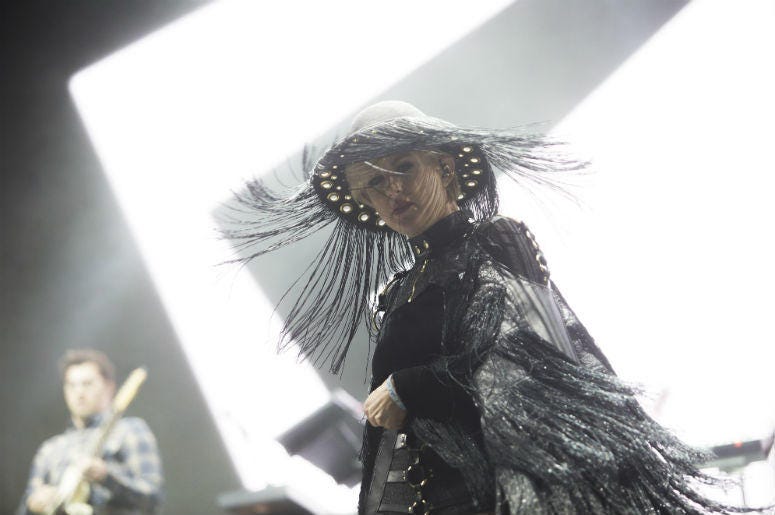 Phantogram performs on the Outdoor Stage during the first weekend of the 2017 Coachella Valley Music and Arts Festival at Empire Polo Club Phantogram performs on the Outdoor Stage during the first weekend of the 2017 Coachella Valley Music and Arts Festival at Empire Polo Club