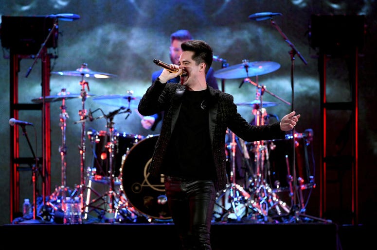 Brendon Urie of Panic! at the Disco performs onstage Brendon Urie of Panic! at the Disco performs onstage
