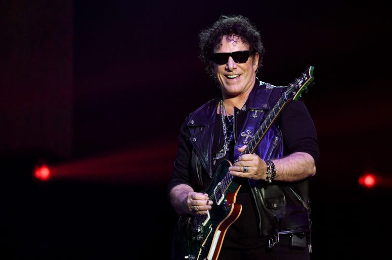 Guitarist Neal Schon of Journey performs during the first night of the band's second nine-show residency at The Joint inside the Hard Rock Hotel & Casino on May 3, 2017 in Las Vegas, Nevada.