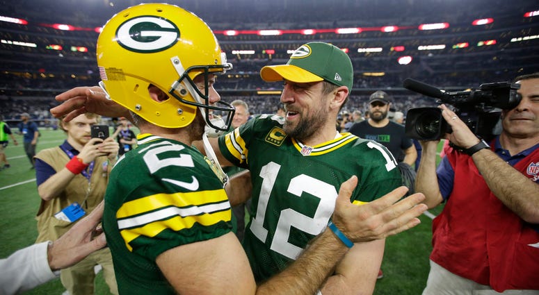 Mason Crosby and Aaron Rodgers