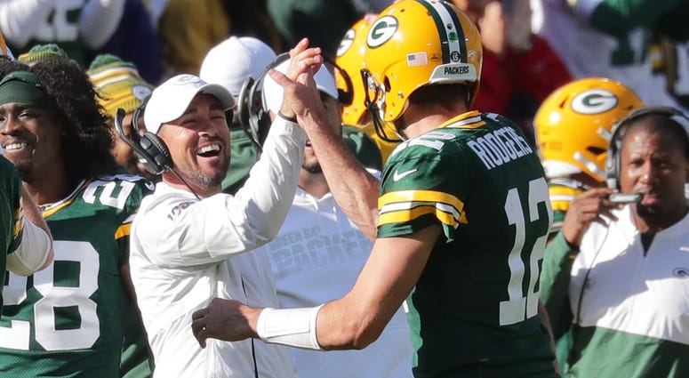 Aaron Rodgers and Matt LaFleur