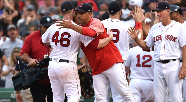Craig Kimbrel and Alex Cora Craig Kimbrel and Alex Cora