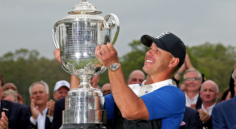 Brooks Koepka PGA Championship Wanamaker Trophy