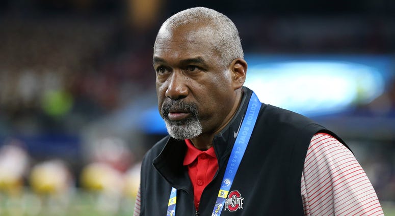 Ohio State Buckeyes athletic director Gene Smith on the sidelines during the fourth quarter against the Southern California Trojans in the 2017 Cotton Bowl at AT&T Stadium. NCAA Football: Cotton Bowl-Ohio State vs Southern California