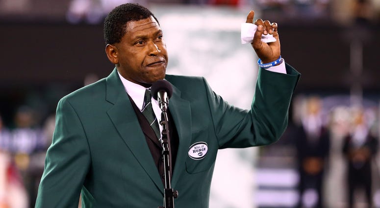 Former New York Jets wide receiver Wesley Walker addresses the crowd during a haltime ceremony inducting him and former Jets ALl-Pro defensive lineman Mark Gastineau into the Jets' Ring of Honor against the Houston Texans at MetLife Stadium on October 8, Former New York Jets wide receiver Wesley Walker addresses the crowd during a haltime ceremony inducting him and former Jets ALl-Pro defensive lineman Mark Gastineau into the Jets' Ring of Honor against the Houston Texans at MetLife Stadium on October 8,