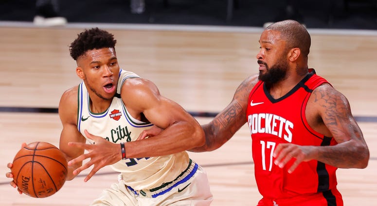Giannis Bucks Rockets NBA Restart