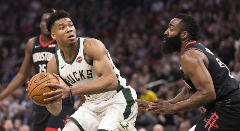 Giannis James Harden Bucks Rockets NBA MVP
