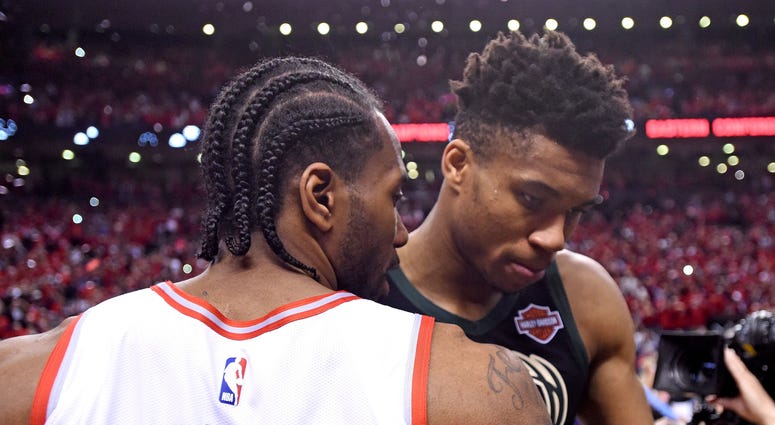 Giannis Antetokounmpo Milwaukee Bucks Kawhi Leonard