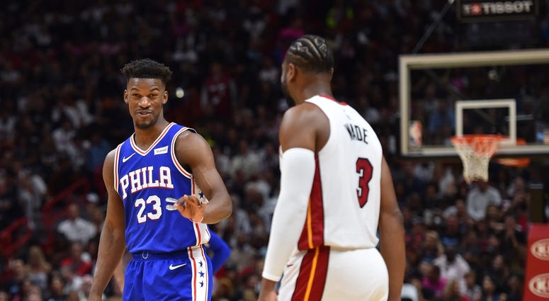 Jimmy Butler Dwyane Wade NBA