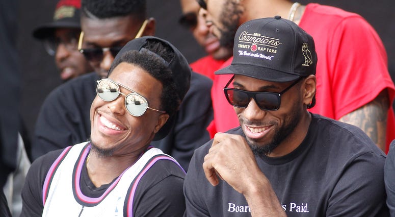 Kawhi Leonard Kyle Lowry Raptors NBA Finals