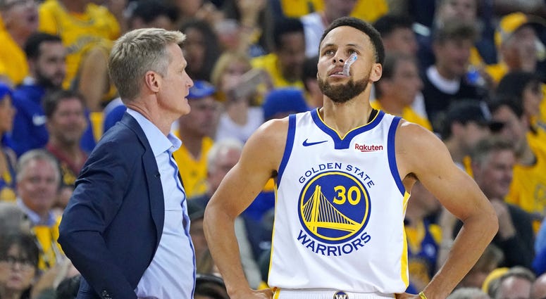 Steve Kerr Steph Curry NBA Finals Game 3