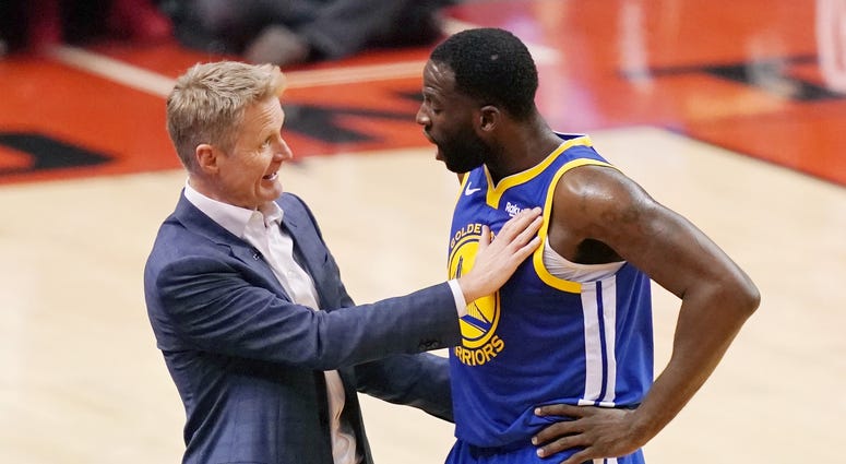 Steve Kerr Draymond Green Warriors NBA Finals