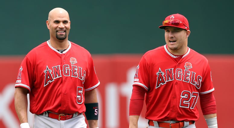 Albert Pujols Mike Trout Angels MLB