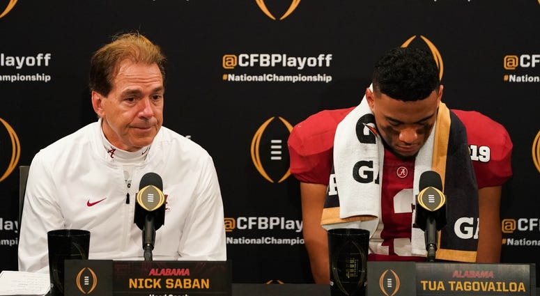 Nick Saban Tua Alabama Clemson