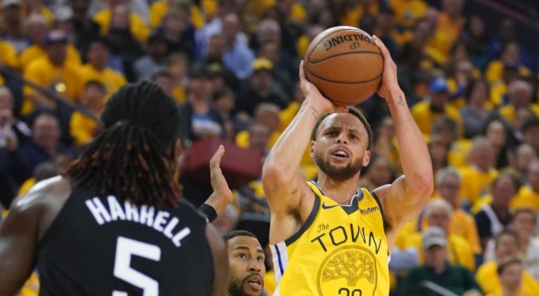 Steph Curry Golden State Warriors Clippers NBA Playoffs
