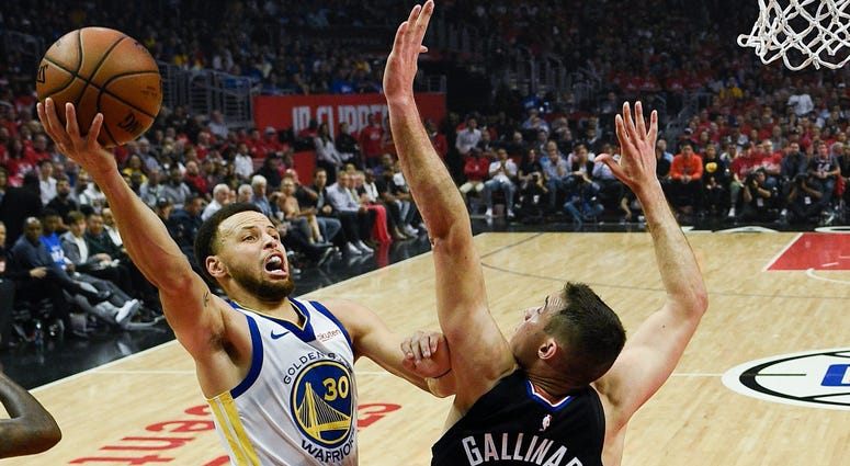 Steph Curry Warriors Clippers NBA Playoffs