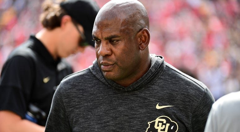 Colorado Buffaloes head coach Mel Tucker leaves the field at the end of the second quarter against the Nebraska Cornhuskers at Folsom Field. Colorado Buffaloes head coach Mel Tucker leaves the field at the end of the second quarter against the Nebraska Cornhuskers at Folsom Field.