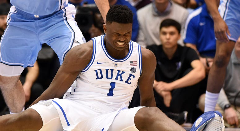 Zion Williamson Duke North Carolina Knee Injury
