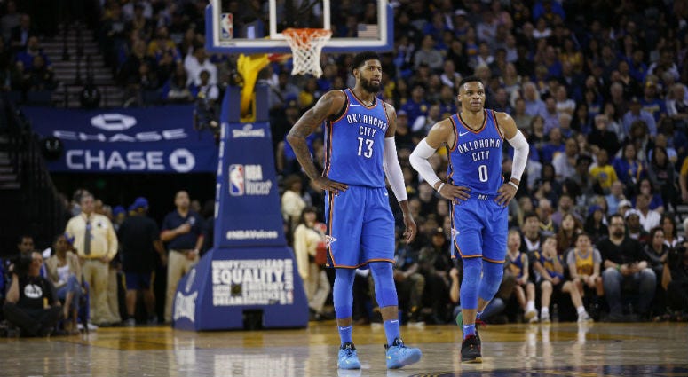 Paul George and Russell Westbrook Paul George and Russell Westbrook