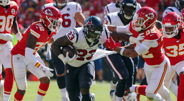 Carlos Hyde Chiefs Texans