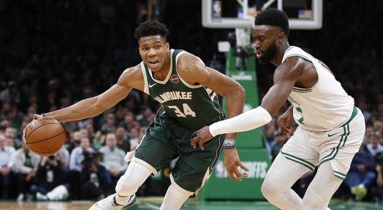 Giannis Antetokounmpo Milwaukee Bucks Boston Celtics