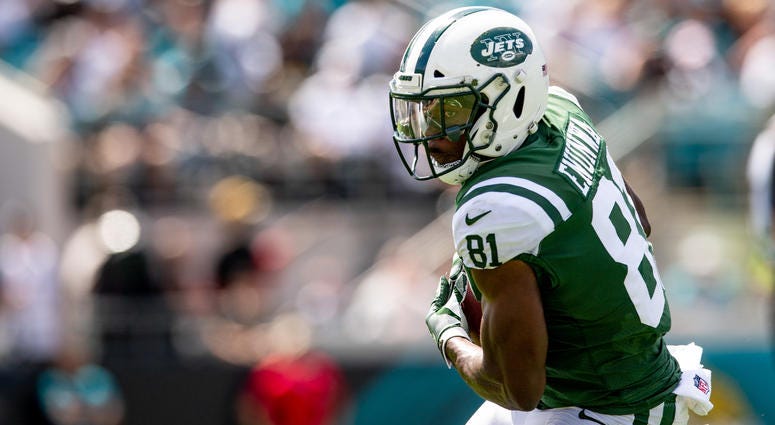 New York Jets wide receiver Quincy Enunwa (81) catches the ball during the first half against the Jacksonville Jaguars at TIAA Bank Field New York Jets wide receiver Quincy Enunwa (81) catches the ball during the first half against the Jacksonville Jaguars at TIAA Bank Field