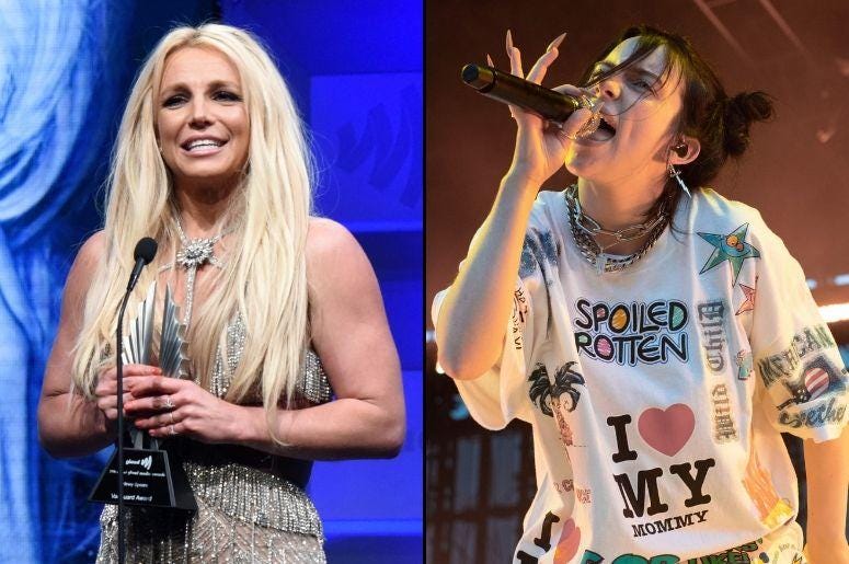 Britney Spears and Billie Eilish Britney Spears and Billie Eilish