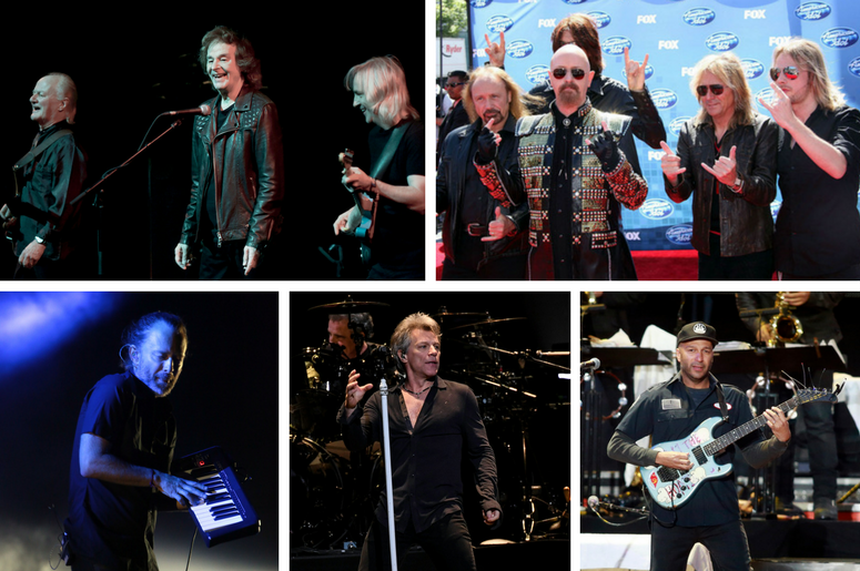 The Zombies, Judas Priest, Tom Morello of Rage Against the Machine, Thom Yorke of Radiohead, Jon Bon Jovi The Zombies, Judas Priest, Tom Morello of Rage Against the Machine, Thom Yorke of Radiohead, Jon Bon Jovi