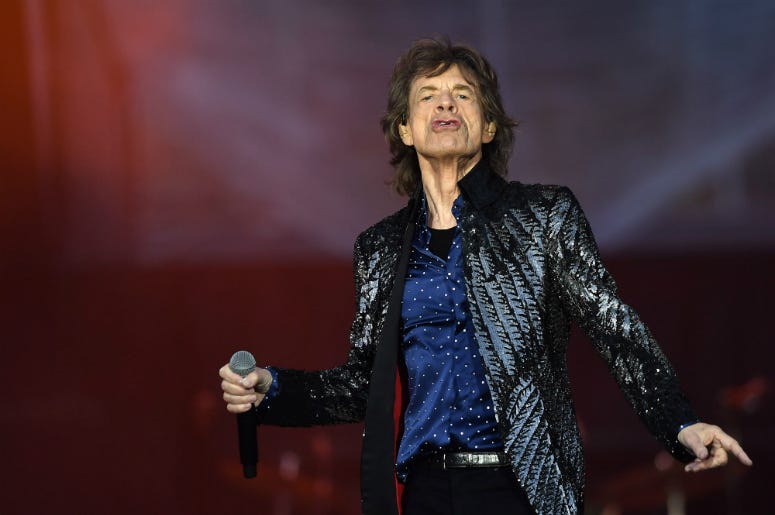 Mick Jagger of The Rolling Stones performs live on stage on the opening night of the european leg of their No Filter tour at Croke Park on May 17, 2018 Mick Jagger of The Rolling Stones performs live on stage on the opening night of the european leg of their No Filter tour at Croke Park on May 17, 2018