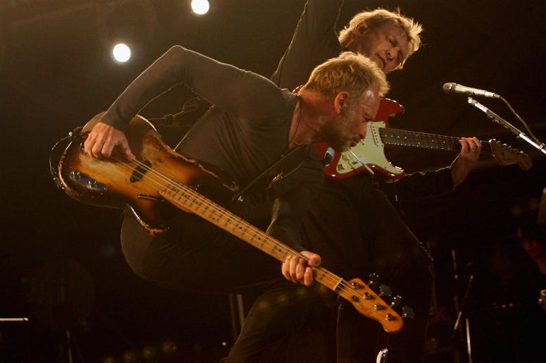 The Police perform during 2008 reunion tour The Police perform during 2008 reunion tour