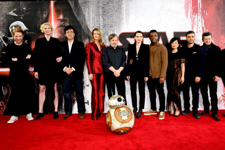 'Star Wars: The Last Jedi' cast 'Star Wars: The Last Jedi' cast