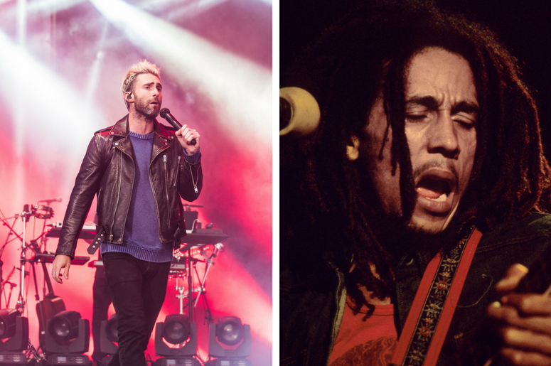 Adam Levine and Bob Marley Adam Levine and Bob Marley