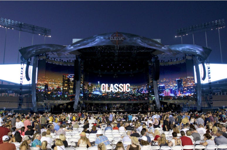 Stage at the Classic West at Dodger Stadium in Los Angeles Stage at the Classic West at Dodger Stadium in Los Angeles