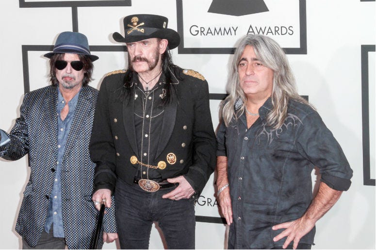 Members of the band Motorhead arrive at the 57th Annual Grammy Awards held at Staples Center at L.A. Members of the band Motorhead arrive at the 57th Annual Grammy Awards held at Staples Center at L.A.