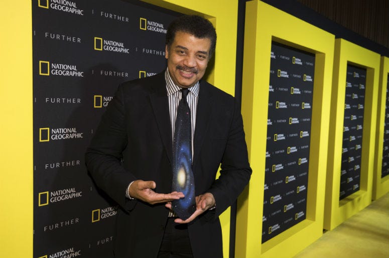 Neil deGrasse Tyson Astrophysicist/National Geographic Host/Author attends the National Geographic’s Further Front Event at Jazz at Lincoln Center’s Frederick P. Rose Hall on April 19, 2017 in New York City Neil deGrasse Tyson Astrophysicist/National Geographic Host/Author attends the National Geographic’s Further Front Event at Jazz at Lincoln Center’s Frederick P. Rose Hall on April 19, 2017 in New York City