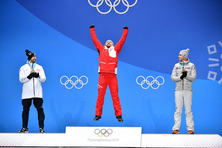 Canadian Gold Medalist Celebrates! 2018 Olympics