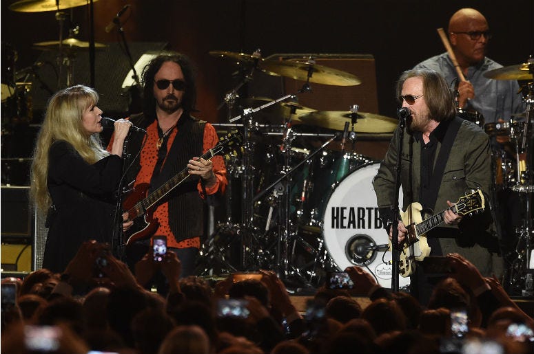 Tom Petty and Stevie Nicks at the 2017 MusiCares Person of the Year Dinner honoring Tom Petty at the Los Angeles Convention Center on February 10, 2017 in Los Angeles, California Tom Petty and Stevie Nicks at the 2017 MusiCares Person of the Year Dinner honoring Tom Petty at the Los Angeles Convention Center on February 10, 2017 in Los Angeles, California