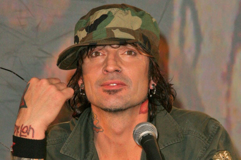 Tommy Lee at the announcement that all the original members of Motley Crue reunite for the Red, White & Crue Tour 2005... Better Live Than Dead. Motley Crue also perform a mini concert for lucky fans at The Palladium, Hollywood, CA. 12-06-04 Tommy Lee at the announcement that all the original members of Motley Crue reunite for the Red, White & Crue Tour 2005... Better Live Than Dead. Motley Crue also perform a mini concert for lucky fans at The Palladium, Hollywood, CA. 12-06-04