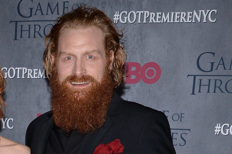 Kristofer Hivju (on right) attends the 'Game Of Thrones' Season 4 New York premiere at Avery Fisher Hall, Lincoln Center in New York Kristofer Hivju (on right) attends the 'Game Of Thrones' Season 4 New York premiere at Avery Fisher Hall, Lincoln Center in New York