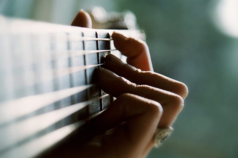 Playing the guitar Playing the guitar