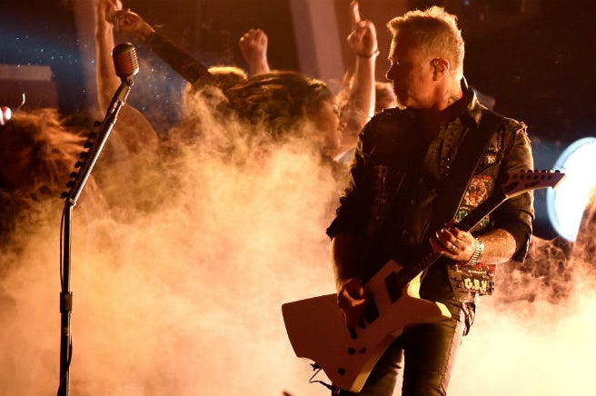James Hetfield of Metallica performs live James Hetfield of Metallica performs live
