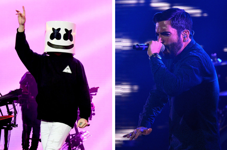Marshmello and Jeremy McKinnon of A Day To Remember Marshmello and Jeremy McKinnon of A Day To Remember