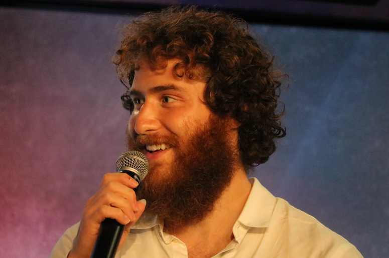 Mike Posner at the Radio.com studios Mike Posner at the Radio.com studios