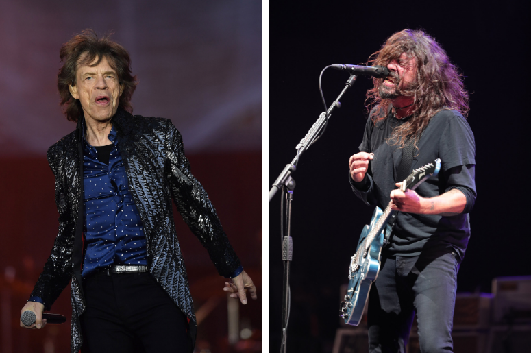 Mick Jagger and Dave Grohl Mick Jagger and Dave Grohl