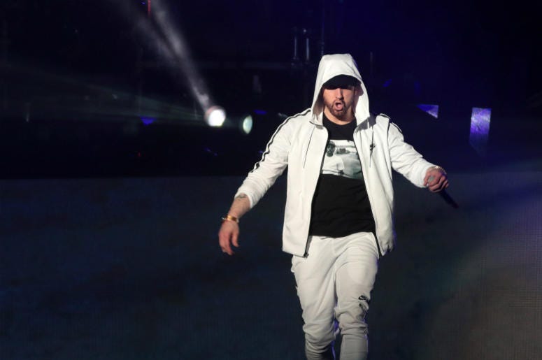 Eminem Eminem performs at the Coachella Valley music and Arts Festival at Empire Polo Club.