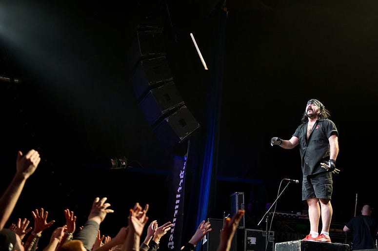 Vinnie Paul of Hellyeah performs during the Jagermeister Music Tour at The Electric Factory on February 19, 2011 in Philadelphia, Pennsylvania. Vinnie Paul of Hellyeah performs during the Jagermeister Music Tour at The Electric Factory on February 19, 2011 in Philadelphia, Pennsylvania.