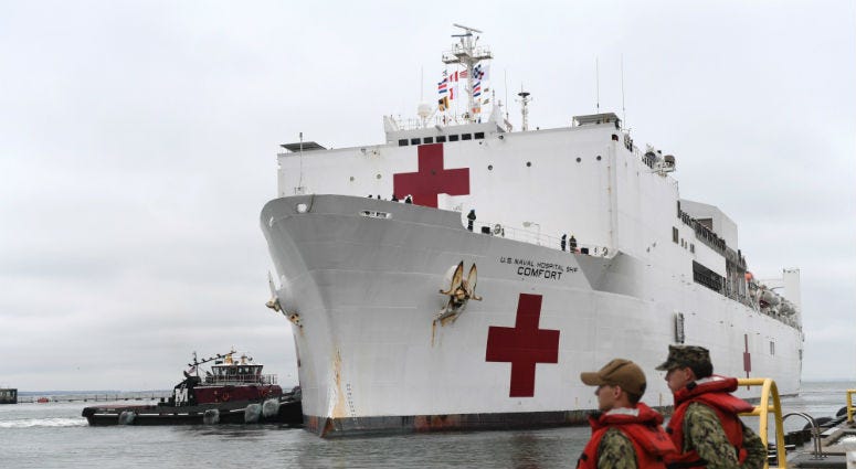 USNS Comfort (T-AH 20) returns to Naval Station Norfolk after a five month deployment. USNS Comfort (T-AH 20) returns to Naval Station Norfolk after a five month deployment.