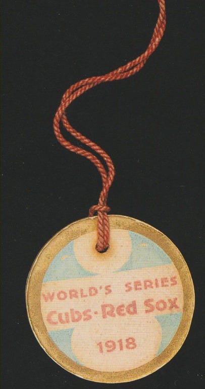 1918 World Series Press Pin