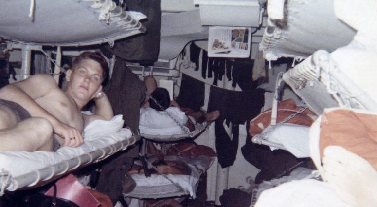 Interior of the USNS General Nelson M. Walker. Courtesy of Art and Lee Beltrone, Vietnam Graffiti Project, Keswick, VA Interior of the USNS General Nelson M. Walker. Courtesy of Art and Lee Beltrone, Vietnam Graffiti Project, Keswick, VA