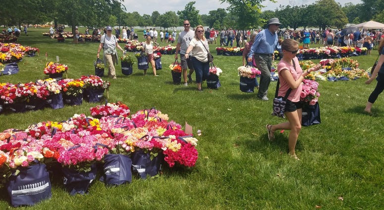 The Memorial Day Flower Foundation brings blooms to Arlington National Cemetery graves. MemorialDayFlowers